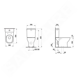 Laufen Lua - WC cuvette à poser, Rimless, vidage arrière, LCC, blanc H8240864000001