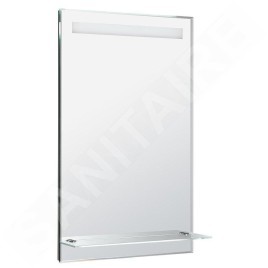 Aqualine Accessoires - Miroir avec éclairage LED 500x800 mm et tablette, chromé ATH52