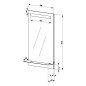 Aqualine Accessoires - Miroir avec éclairage LED 500x800 mm et tablette, chromé ATH52 Aqualine Accessoires - Miroir avec éclairage LED 500x800 mm et tablette, chromé ATH52