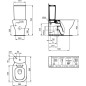 Ideal Standard Tesi - Cuvette WC combiné, évacuation vario, AquaBlade, blanc mat T0082V1 Ideal Standard Tesi - Cuvette WC combiné, évacuation vario, AquaBlade, blanc mat T0082V1