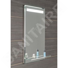 Aqualine Accessoires - Miroir avec éclairage LED 500x800 mm et tablette, chromé ATH52