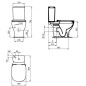 Ideal Standard Tesi - Réservoir de chasse, remplissage par le bas, blanc mat T3568V1 Ideal Standard Tesi - Réservoir de chasse, remplissage par le bas, blanc mat T3568V1