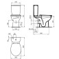 Ideal Standard Eurovit - Réservoir de chasse, remplissage par le bas, blanc T443101 Ideal Standard Eurovit - Réservoir de chasse, remplissage par le bas, blanc T443101