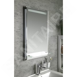 Aqualine Accessoires - Miroir avec éclairage LED 500x800 mm et tablette, chromé ATH52