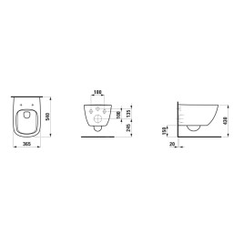 Laufen Palomba Collection - WC suspendu, Rimless, blanc mat H8208027570001