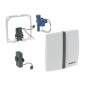 Geberit Systèmes de chasse d’eau - Commande de WC à déclenchement électronique du rinçage, alimentation par pile, blanc alpin Geberit Systèmes de chasse d’eau - Commande de WC à déclenchement électronique du rinçage, alimentation par pile, blanc alpin