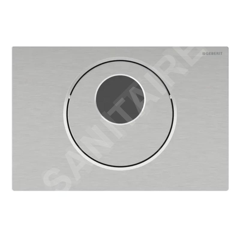 Geberit Sigma10 - Commande électronique de chasse d'eau, alimentation secteur, inox brossé 115.856.SN.6