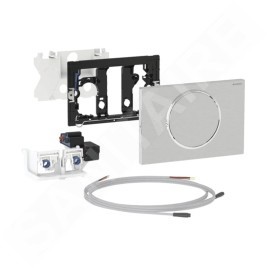 Geberit Sigma10 - Commande électronique de chasse d'eau, alimentation secteur, inox brossé 115.863.SN.6