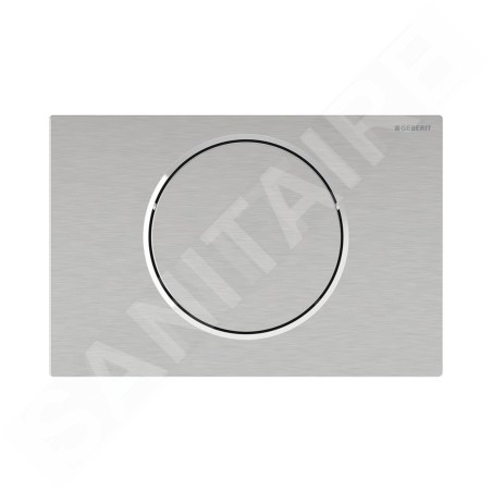 Geberit Sigma10 - Commande électronique de chasse d'eau, alimentation par pile, easy to clean, inox brossé 115.864.SN.6
