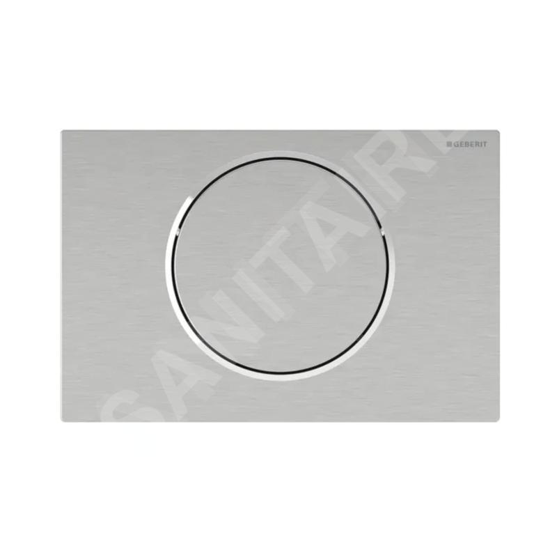 Geberit Sigma10 - Commande de WC à déclenchement électronique du rinçage, alimentation sur secteur, radio, inox brossé Geberit Sigma10 - Commande de WC à déclenchement électronique du rinçage, alimentation sur secteur, radio, inox brossé