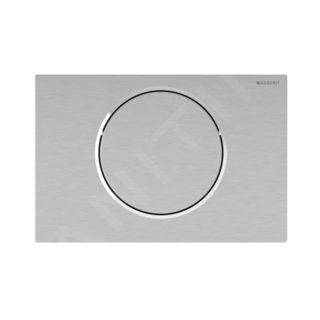 Geberit Sigma10 - Commande de WC à déclenchement électronique du rinçage, alimentation sur secteur, radio, inox brossé