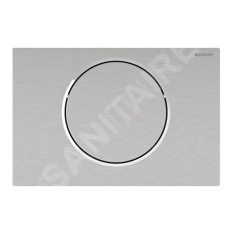 Geberit Sigma10 - Commande électronique de chasse d'eau, alimentation par pile, easy to clean, inox brossé 115.869.SN.6 Geberit Sigma10 - Commande électronique de chasse d'eau, alimentation par pile, easy to clean, inox brossé 115.869.SN.6