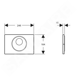 Geberit Sigma10 - Commande électronique de chasse d'eau d’urinoir,  alimentation par pile, inox brossé / poli 115.891.SN.6