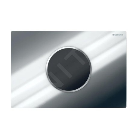 Geberit Sigma10 - Commande électronique de chasse d'eau, alimentation par pile, chrome brillant / mat 115.908.KH.6