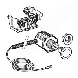 Geberit Systèmes de chasse d’eau - Commande de WC à déclenchement électronique du rinçage, type 01, alimentation sur secteur,