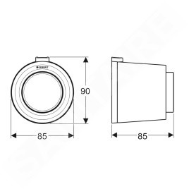 Geberit Systèmes de chasse d’eau - Commande à distance de chasse d'eau type 01, pour réservoir de chasse encastré 8 cm, blanc