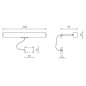 Aqualine Accessoires - Applique LED Veronica, 300x30x115 mm, chrome E26891CI