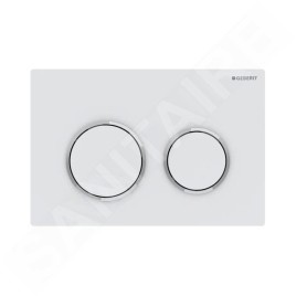 Geberit Omega20 - Plaque de déclenchement, blanc mat /chrome brillant 115.085.JT.1