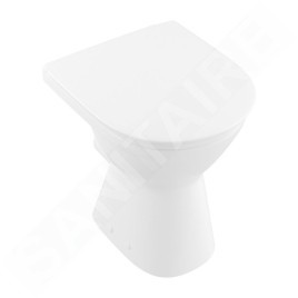 Villeroy & Boch ViCare - WC à poser, sortie par arrière, Rimless, CeramicPlus, blanc alpin 4683R0R1
