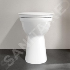 Villeroy & Boch ViCare - WC à poser, sortie par arrière, Rimless, CeramicPlus, blanc alpin 4683R0R1