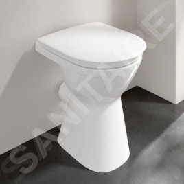 Villeroy & Boch ViCare - WC à poser, sortie par arrière, Rimless, CeramicPlus, blanc alpin 4683R0R1