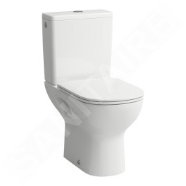 Laufen Lua - WC combiné avec siège SoftClose, évacuation arrière, remplissage latéral, Rimless, DualFlush, blanc H8670860009721