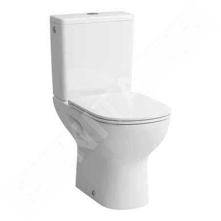 Laufen Lua - WC combiné avec siège SoftClose, évacuation arrière, remplissage latéral, Rimless, DualFlush, blanc H8670860009721