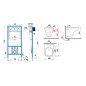 Jika Deep - Set bâti-support et WC suspendu, Rimless, DualFlush, blanc H6006140000002
