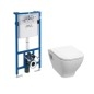Jika Deep - Set bâti-support et WC suspendu, Rimless, DualFlush, blanc H6006160000002 Jika Deep - Set bâti-support et WC suspendu, Rimless, DualFlush, blanc H6006160000002