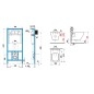 Jika Deep - Set bâti-support et WC suspendu, Rimless, DualFlush, blanc H6006160000002 Jika Deep - Set bâti-support et WC suspendu, Rimless, DualFlush, blanc H6006160000002