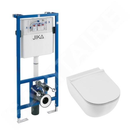 Jika Mio-N - Set bâti-support et WC suspendu, Rimless, DualFlush, blanc H6007140000002