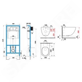Jika Mio-N - Set bâti-support et WC suspendu, Rimless, DualFlush, blanc H6007140000002