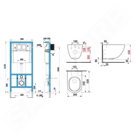 Jika Mio-N - Set bâti-support et WC suspendu, Rimless, DualFlush, blanc H6007140000002