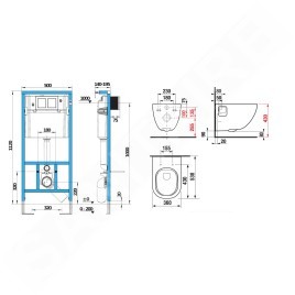 Jika Mio-N - Set bâti-support et WC suspendu, Rimless, DualFlush, blanc H6007160000002