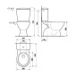 Jika Lyra plus - WC combiné, évacuation par le bas, remplissage par le bas, Rimless, DualFlush, blanc H8257270002423