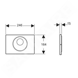 Geberit Sigma10 - Commande électronique de chasse d'eau, alimentation  secteur, noir / noir mat 115.856.DW.6
