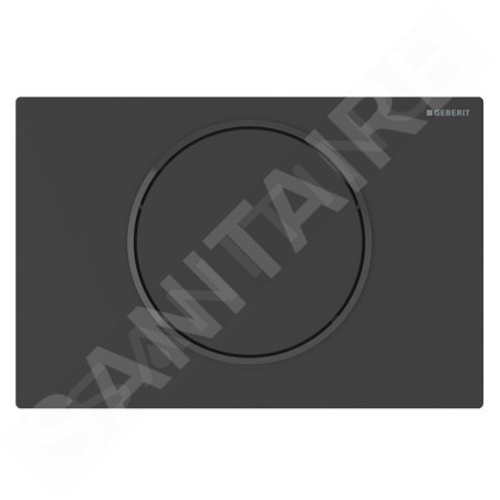 Geberit Sigma10 - Commande électronique de chasse d'eau, alimentation par pile, easy to clean, noir mat 115.869.16.6