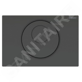 Geberit Sigma10 - Commande électronique de chasse d'eau, alimentation par pile, easy to clean, noir mat 115.891.DW.6