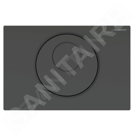 Geberit Sigma10 - Commande électronique de chasse d'eau, alimentation par pile, easy to clean, noir mat 115.891.DW.6