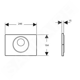 Geberit Sigma10 - Commande électronique de chasse d'eau, alimentation par pile, easy to clean, noir mat 115.891.DW.6