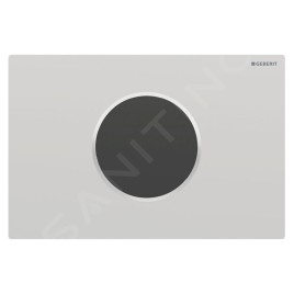 Geberit Sigma10 - Commande électronique de chasse d'eau, alimentation par pile, easy to clean, chrome mat 115.908.JQ.6