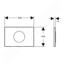 Geberit Sigma10 - Commande électronique de chasse d'eau, alimentation par pile, easy to clean, noir mat 115.909.16.6