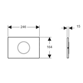 Geberit Sigma10 - Commande électronique de chasse d'eau, alimentation par pile, noir 115.909.DW.6