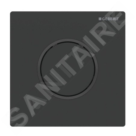 Geberit Systèmes de chasse d’eau - Plaque de déclenchement pour urinoir, easy to clean, noir mat 116.015.16.1