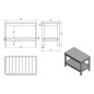Aqualine Etide - Rayonnage 610x455x360 mm, blanc mat ET061