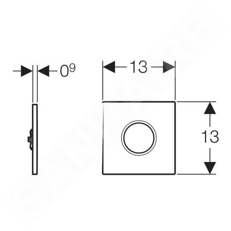 Geberit Systèmes de chasse d’eau - Commande électronique de chasse d'urinoir, type 01, alimentation secteur, easy to clean