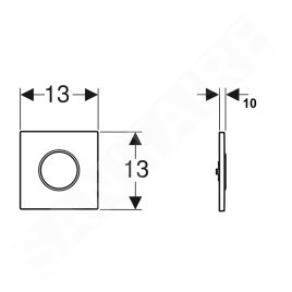 Geberit Systèmes de chasse d’eau - Commande électronique de chasse d'urinoir, type 10, alimentation secteur, easy to clean,