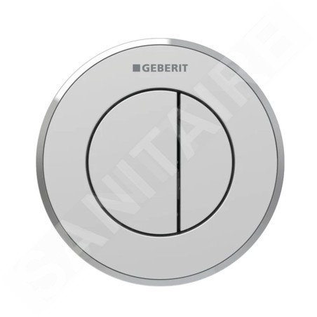 Geberit Systèmes de chasse d’eau - Commande à distance de chasse d’esu type 10, 2 actions, easy to clean, chrome mat