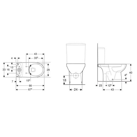 Geberit Selnova - Cuvette à poser, Rimfree, blanc 500.488.01.7