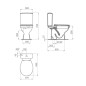 Ideal Standard Alpha - Combinée WC, évacuation arrière, blanc R033801 Ideal Standard Alpha - Combinée WC, évacuation arrière, blanc R033801